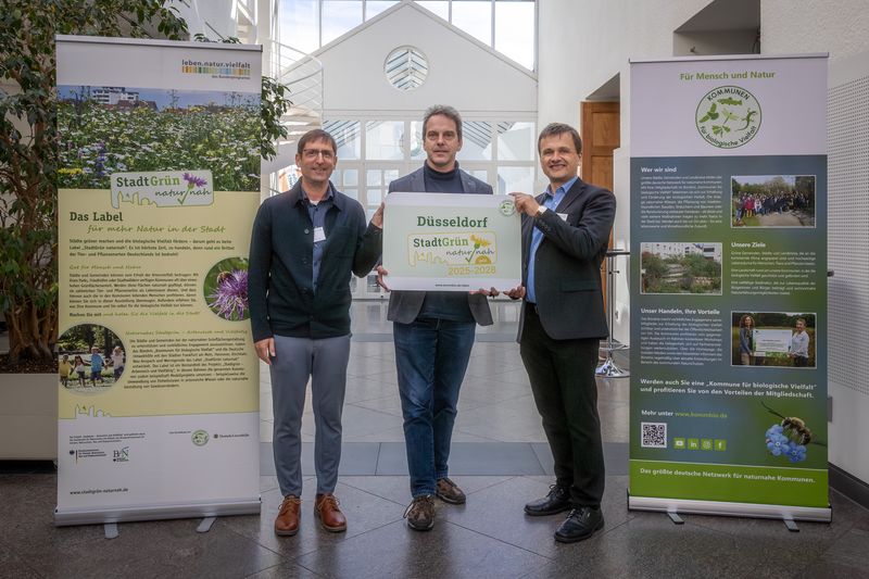 Übergabe der StadtGrün Zertifizierung für Düsseldorf
